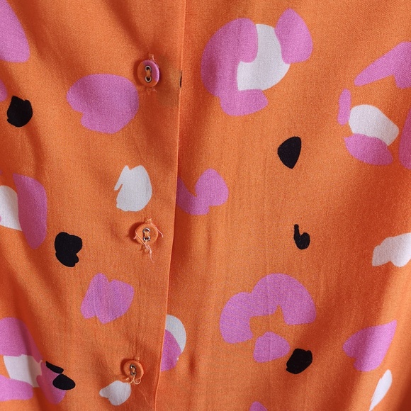 Never Fully Dressed orange & pink long sleeved blouse, size XXL - Picture 7 of 13